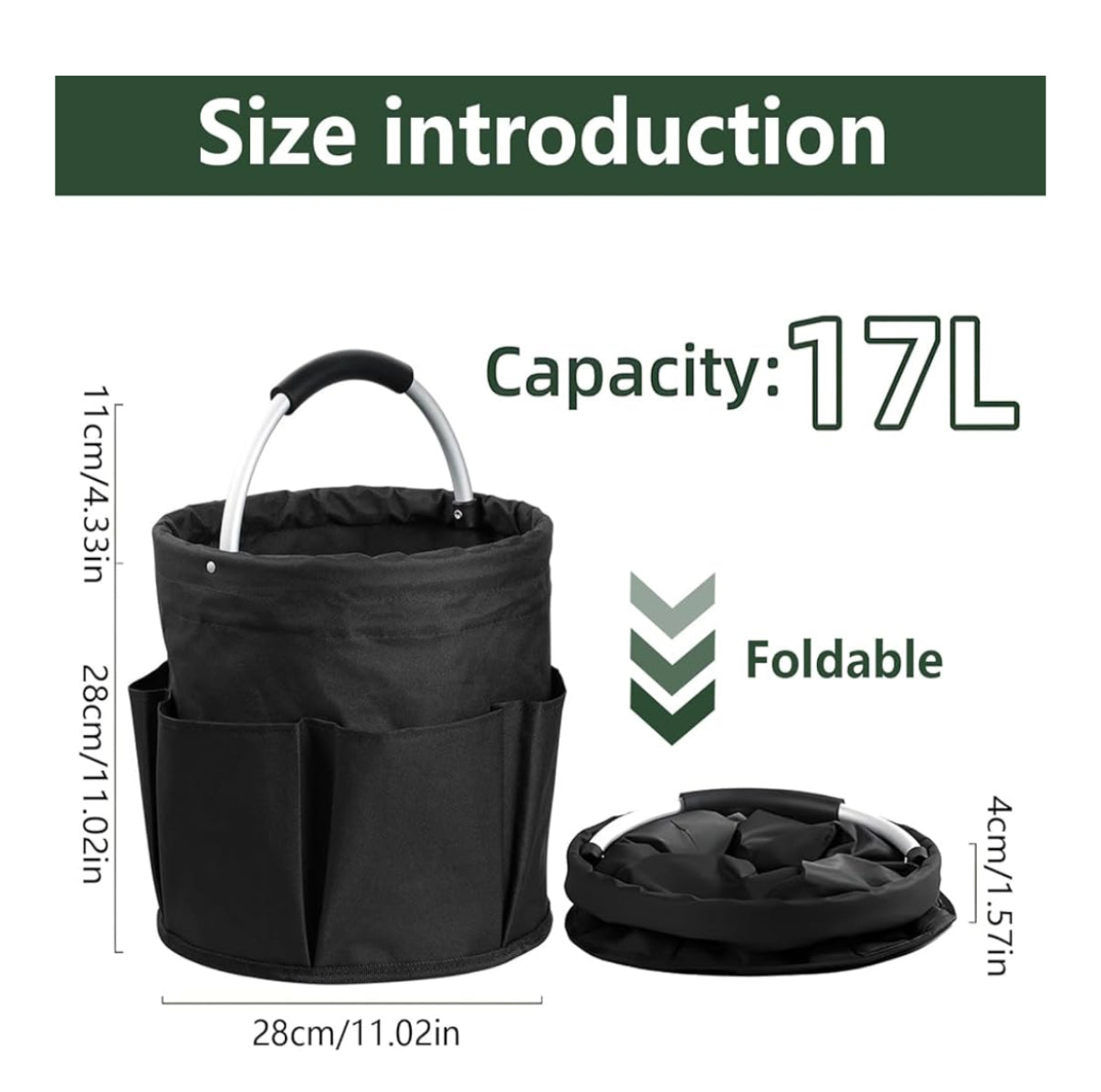 Collapsible storage bucket