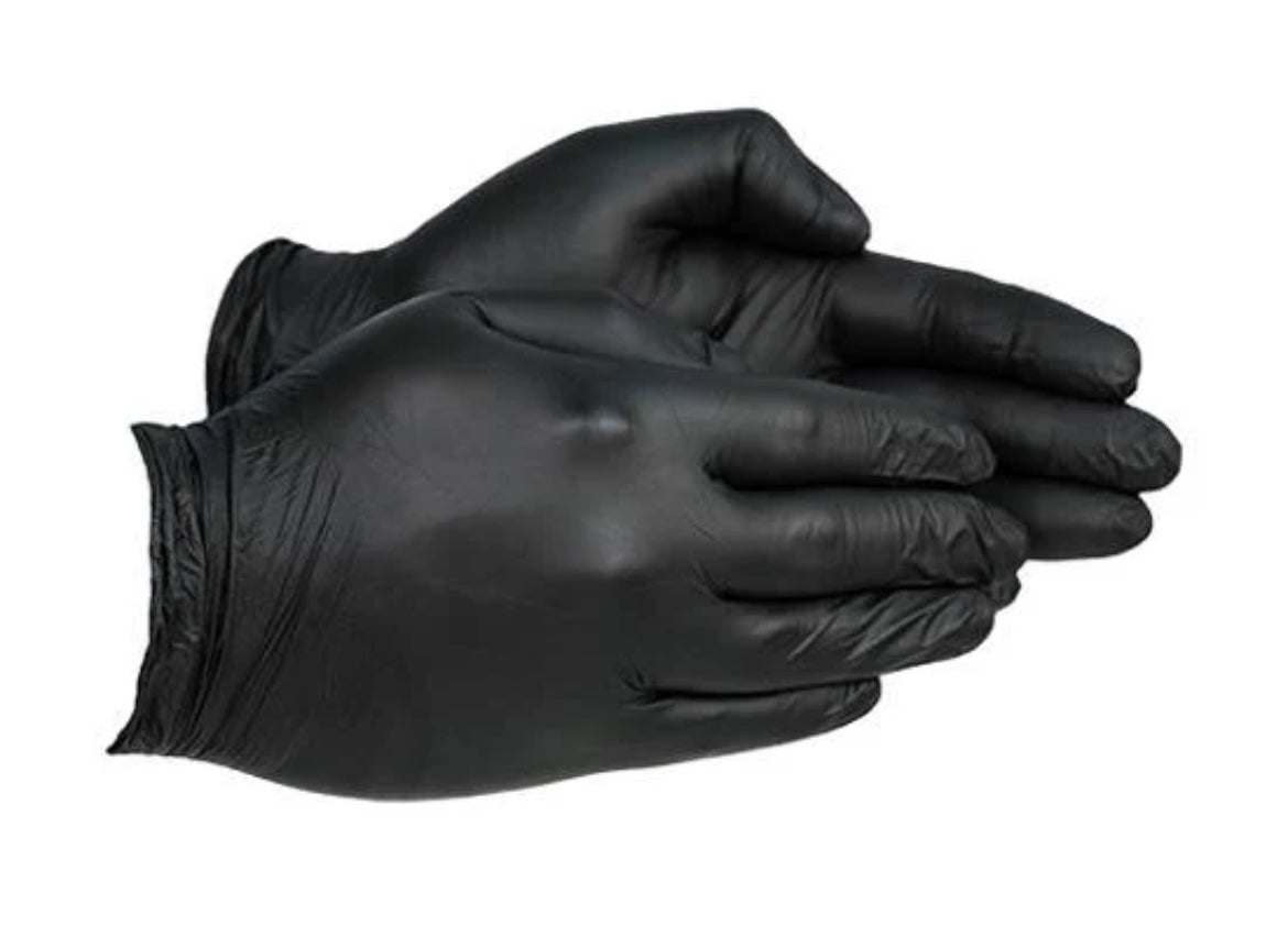 Black gloves size small box of 100