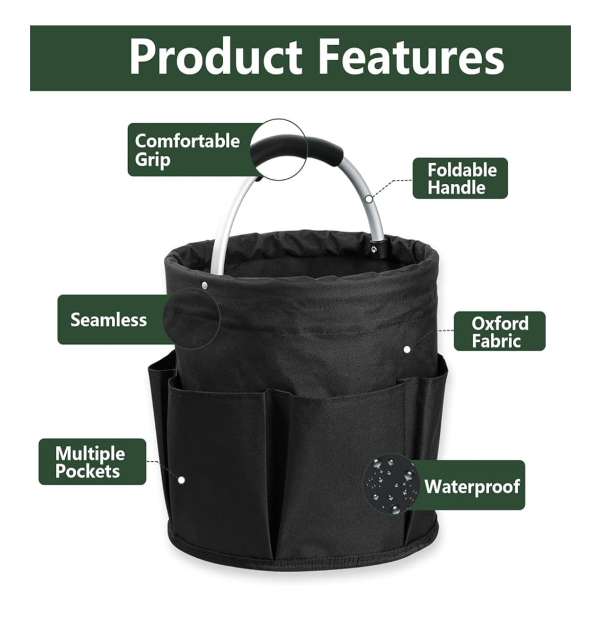 Collapsible storage bucket
