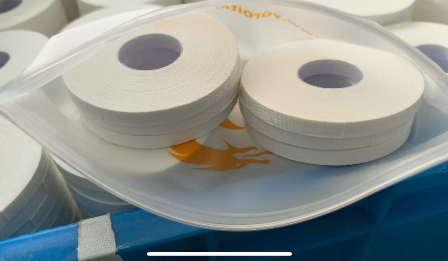 BJJ finger tape white pack of 6 rolls.