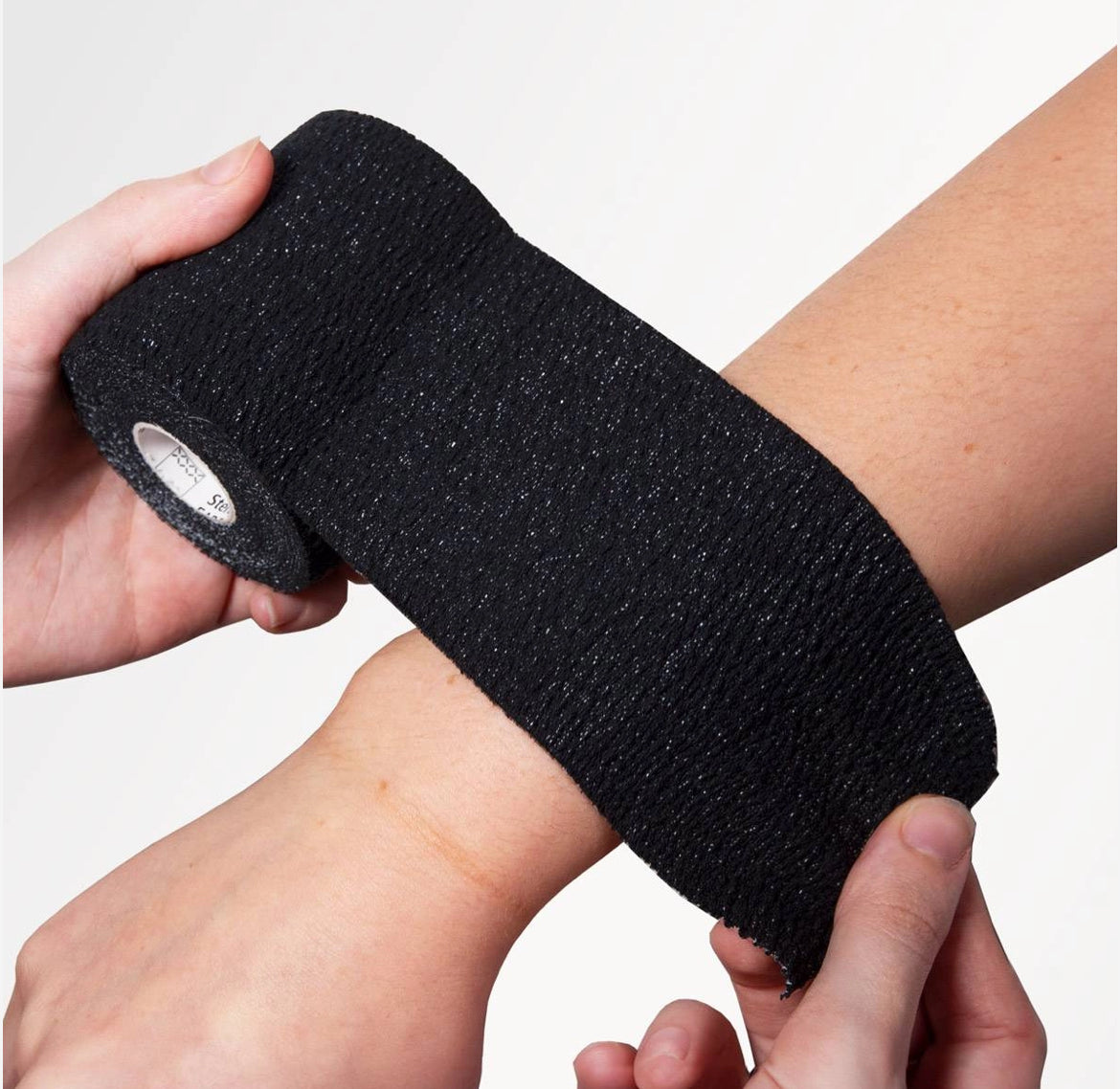 Cohesive premium overwrap 7.5cm x 4.5m black box of 12 rolls